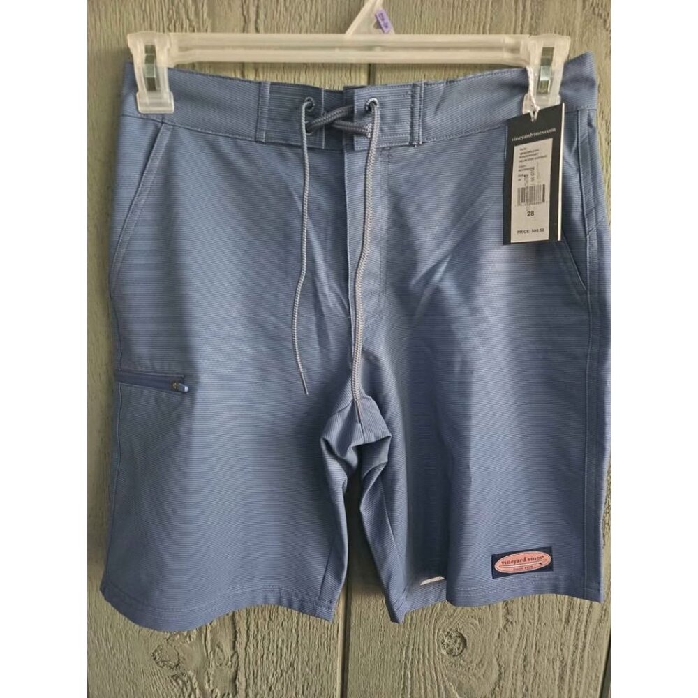 NEW Mens Size 28 Waist Vineyard Vines Blue Board Striped Shorts